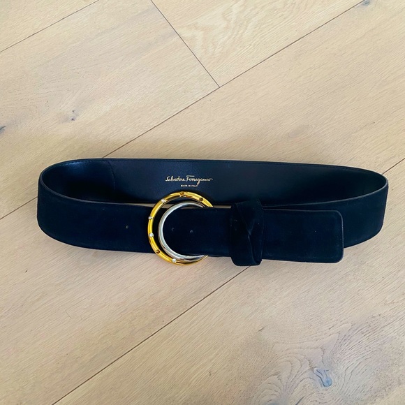 Salvatore Ferragamo Suede Belt - Picture 1 of 5